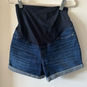 Isabel Maternity Midi Short Denim Shorts